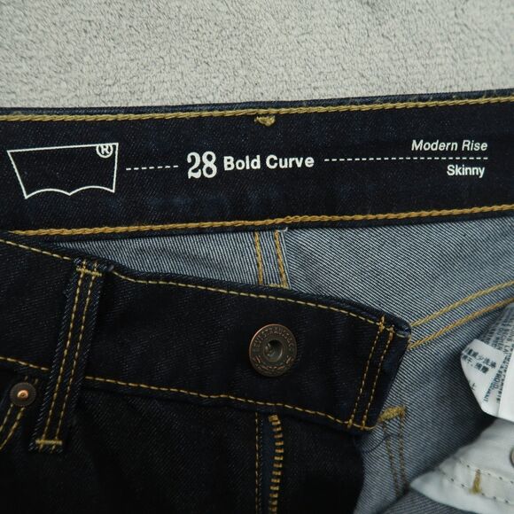 Levi's Jeans Women's Size 28 Blue Mid-Rise Bold Curve Skinny Denim 31" Inseam - Picture 9 of 16